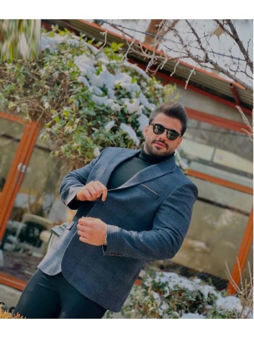کت تک سایز بزرگ طرح پارچه ای کد 3178